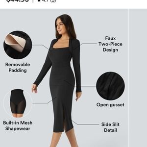 Elegant Black Faux Two-Piece Dress